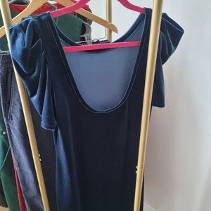 Dark blue velvet dress size medium